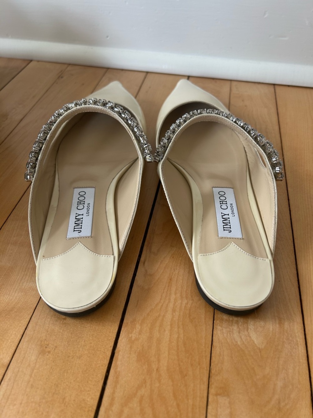 Jimmy Choo Off White “Linen” Bing Slip on Flats - 40 - Picture 7 of 9